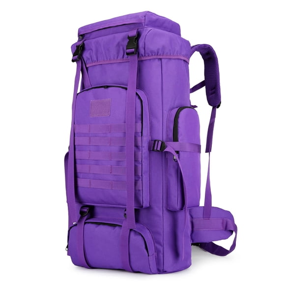 70l-purple Hiking Backpack Camping Rucksack Climbing Daypack
