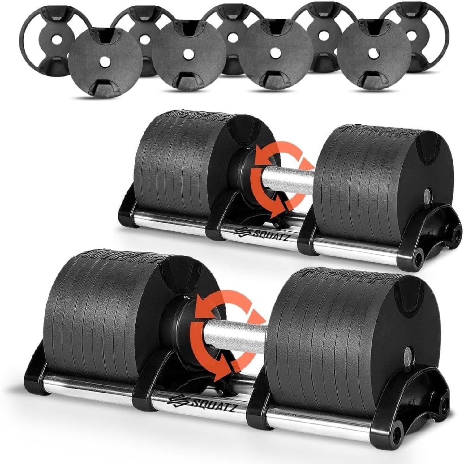 70lb Adjustable Dumbbell Set Adjustable Weight to Replace 9 Dumbbells