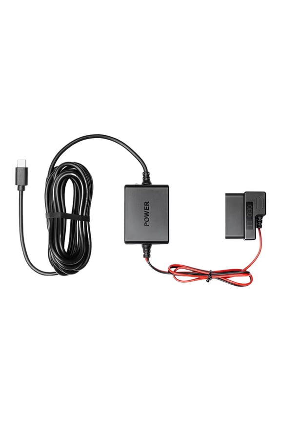 OBD-II Type-C Dash Cam Hardwire Kit, 24H Parking Surveillance, Plug & Play No Fuse Wiring, Adjustable Low Voltage Protection
