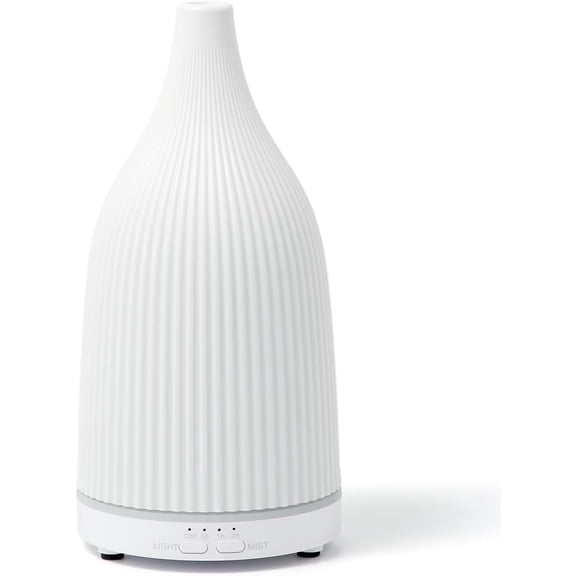 70ml Essential Oil Diffuser, Ultrasonic Aromatherapy Diffuser with DC 5V USB Power, Timer Function, Dimmable LED Night Light, Quiet Cool Mist Humidifier for Home Office Bedroom Yoga Spa,One White