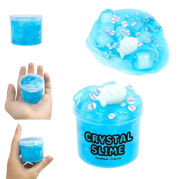 70ml Fruit Scented Crystal Slime for Handmade DIY Craft, Soft and Stretchy, Non-Hardening Formula, Includes Tools, Ideal for Sensory Play and Creative Fun for Everyone