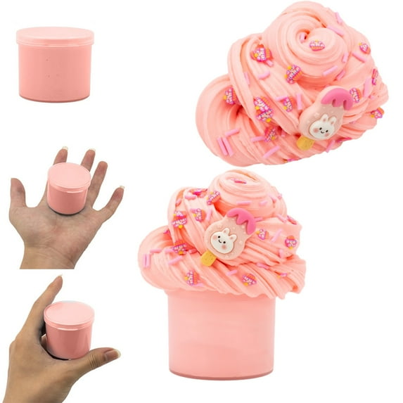 70ml Furry Cloud Butter Slime, Non-Settling Cotton Puree – DIY Noodle Accessories, Sensory Stress Relief Toy, Christmas Gift for Kids