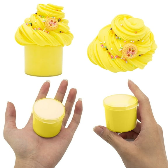 70ml Furry Cloud Butters Slimes, Clays Toy, DIY Noodle Stretchy Slime, Non-Settling with Accessories, Kids Creative Crafts Sensory Stress Relief Toy