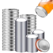 Livease 144 Regular Mouth Canning Lids & 24 Rings, 70mm Mason Jar Lids & Bands for Kerr Jars, Ball