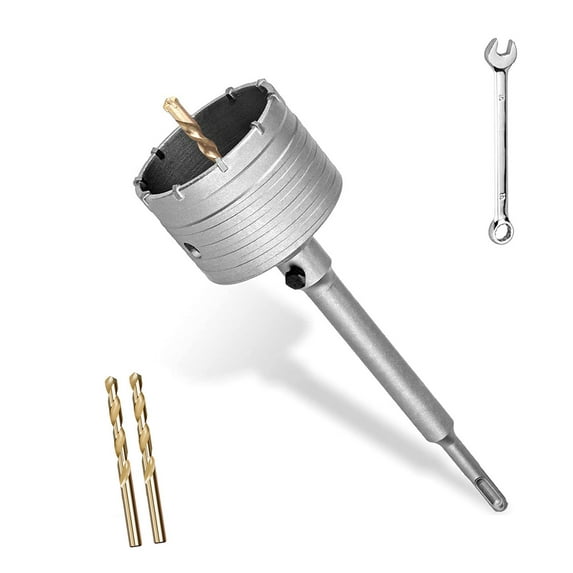 70mm / 2.7" Concrete Hole Saw,with 200mm Tungsten Steel SDS Plus Shank And High-strength tungsten alloy teeth Hole Saw for Concrete Cement Stone Wall Foam Brick