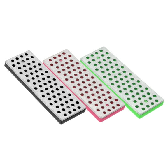 70mm 240 Grit Extra-Coarse Ski Snowboard Diamond Stone, Ski Edge Sharpener Diamond Edge Files, Multicolored 3Pcs