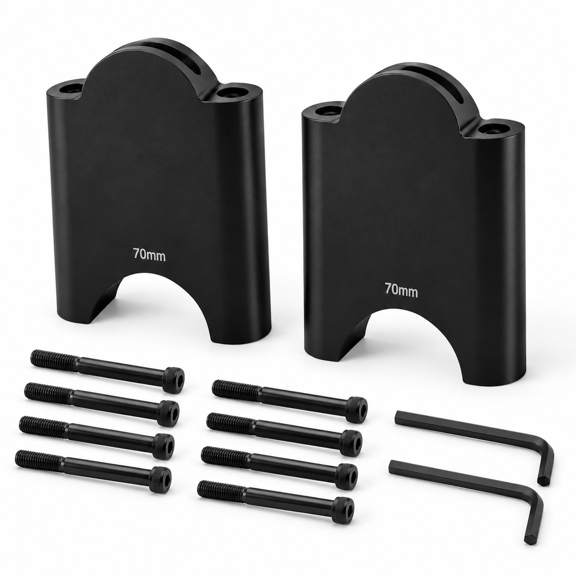 70mm Aluminum Aerobar Riser Kit for Road Bike Triathlon and Time Trial