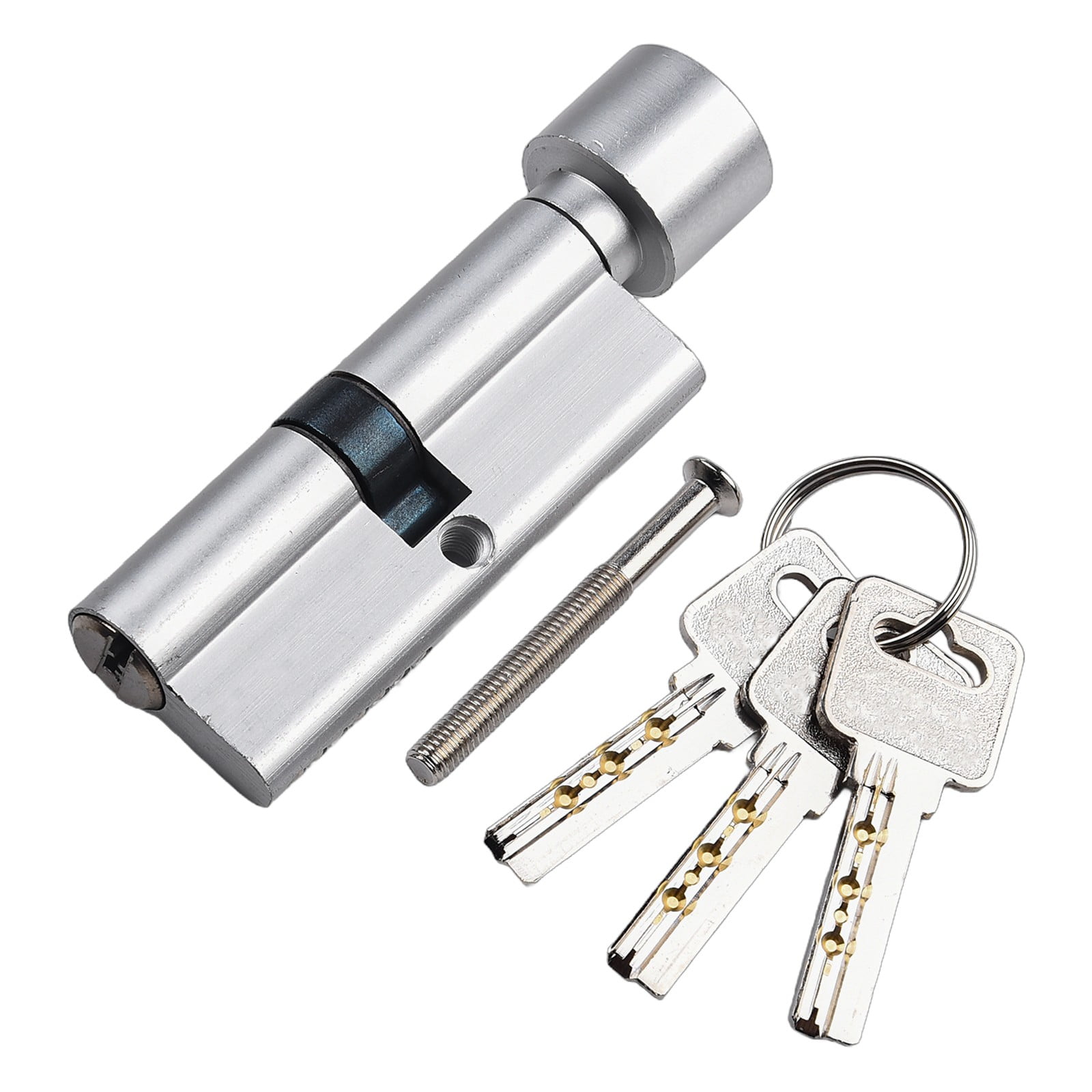 70Mm Aluminum Lock Knob Cylinder AntiTheft Door Lock Core with 3 Keys 1 Screw