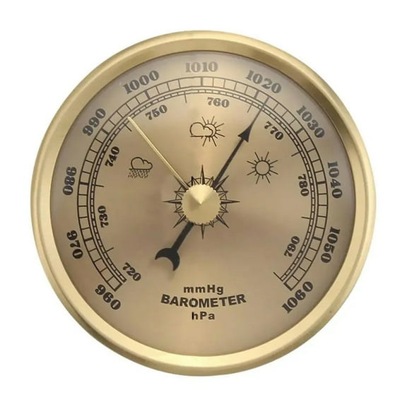 70mm Analog Barometer with Classical Design for Weather Monitoring And Outdoor Activity Stainless Steel Construction