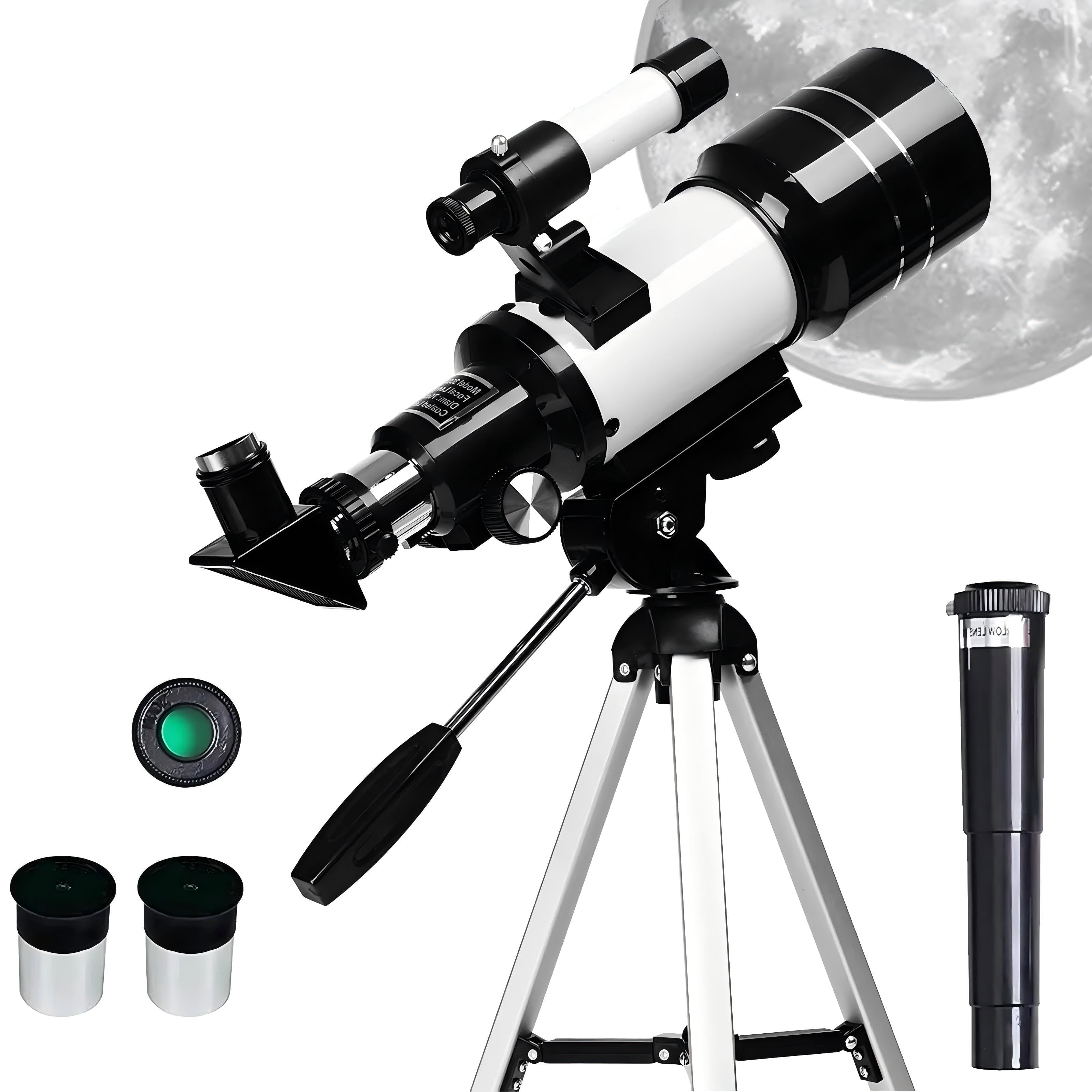 DKTIOP Telescope 70mm Aperture Kids & Adults Astronomy Telescope - 22.5X-150X Magnification Portable Refractor with Sturdy Tripod & Easy Setup