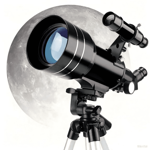 DKTIOP 70mm Aperture Portable Refractor Telescope with Tripod for Kids & Adults - 22.5X-150X Magnification