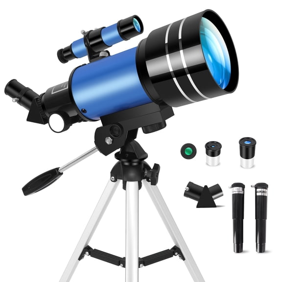 70mm Aperture Refractor Telescope, Portable for Travel, High-Definition Moon & Planet Viewing, Ideal Astronomy Gift for Family