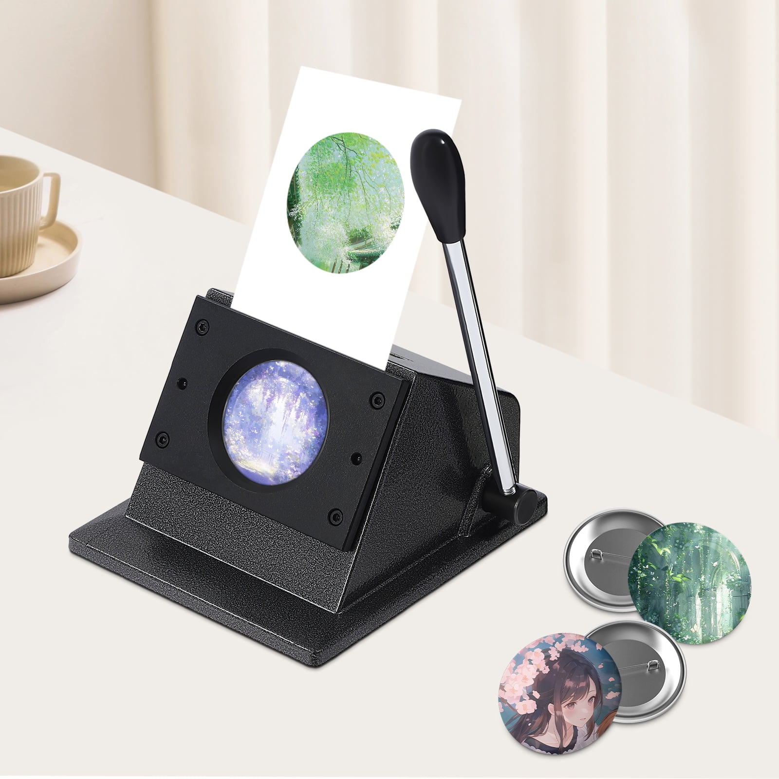 70mm DIY Round Punch Die Cutter Manual Paper Card Button Graphic Maker Machine for Cutting Paper Weighing Around 0.66 lbs