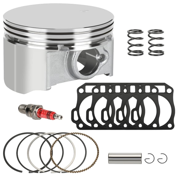 70mm Flat Top Piston .550 Rings 26lb Valve Springs Kit Replacement for Predator 212 224cc GX160 GX200 5.5HP 6.5HP Gas Engine Mini Bike Go Kart High Compression Powersports Parts