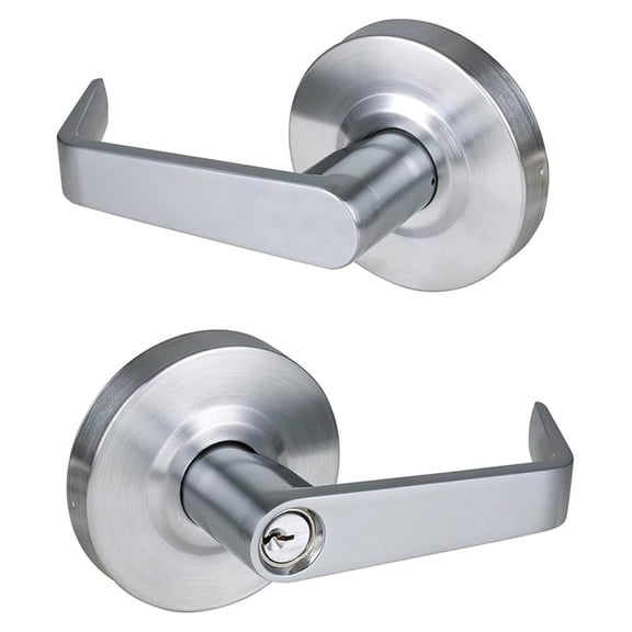 70mm Heavy Duty Keyed Storeroom Door Lever Grade 2 Door Handle, UL 3 Hour Fire Rated & ADA Compliant, X--G2-ST