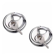 70mm Keyed Alike Heavy Duty Shielded Discus Padlock   3 Pack- Chrome Plated Security Lock for Storage Shed, Garage, Lockers, Toolboxes, Construction Site Storage and More