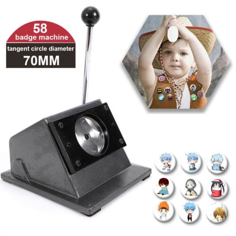 70mm Round Graphic Punch Die Cutter Manual Paper Card Button Maker