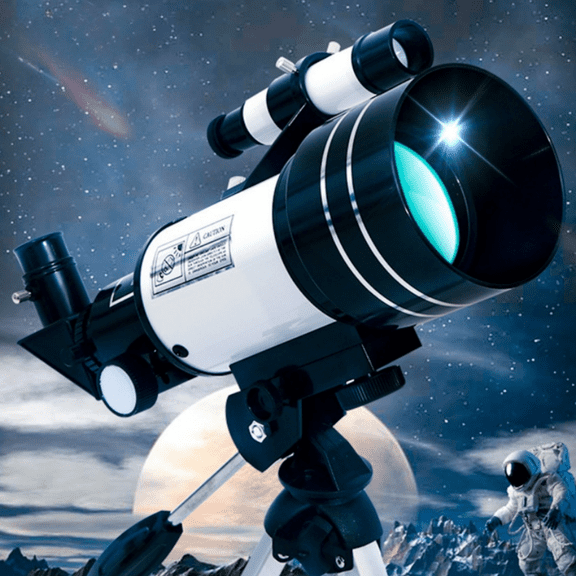 70mm Table Astronomical Telescope 150X Beginners Monocular Moon-watching Telescope with Tripod Child Birthday Gift Telescope