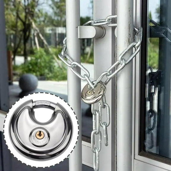 70mm round cake lock pure copper core round cake lock round padlock household anti-theft anti-rust waterproof home lock room window padlock horizontal lock