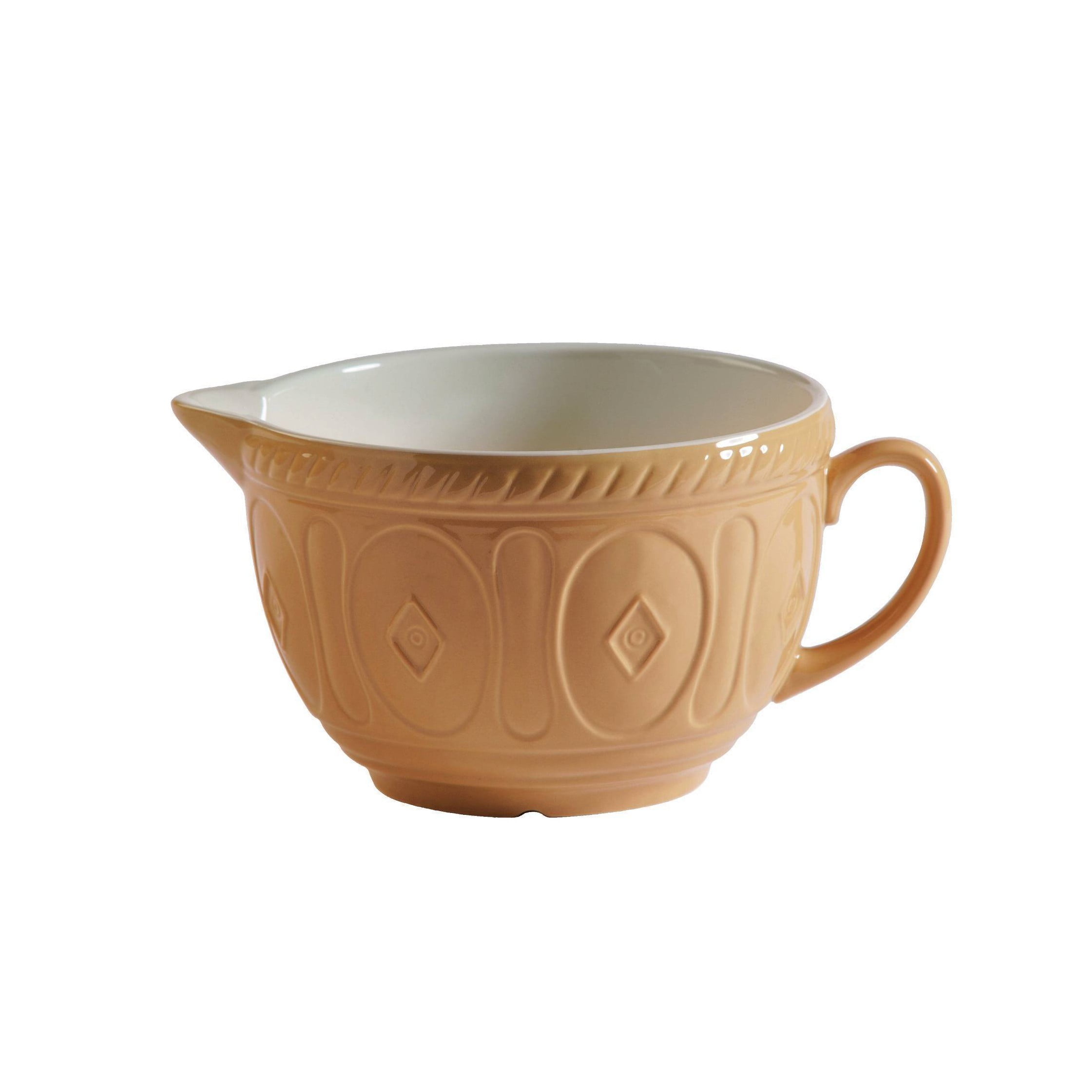 Geometric Brown Ceramic Bohemian Mixing Bowl