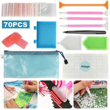 70pcs 5D Diamonds Painting Tools Accessories Kits, EEEkit DIY Diamond Cross Stitch for Adults Painting Art Crafts