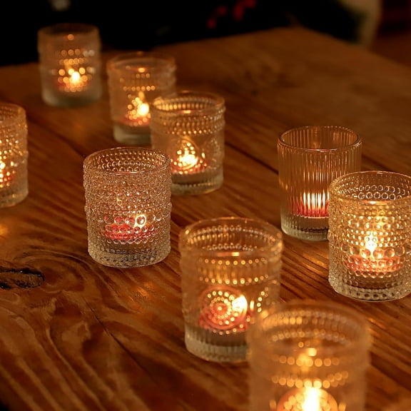 70pcs Assorted Votive Candle Holders - Glass Tea Light Holders for Wedding Table Centerpiece Home Decor