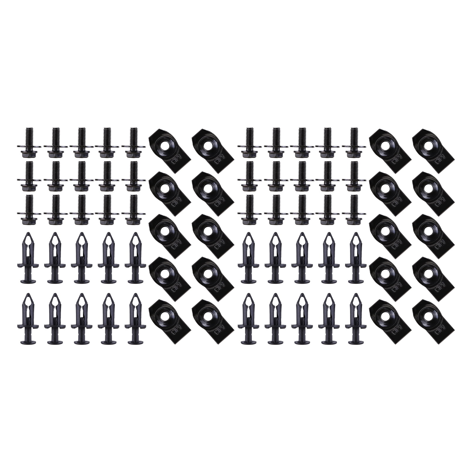 70pcs Engine Under Cover Splash Shield Guard Bumper Body Bolts & U-nut ...