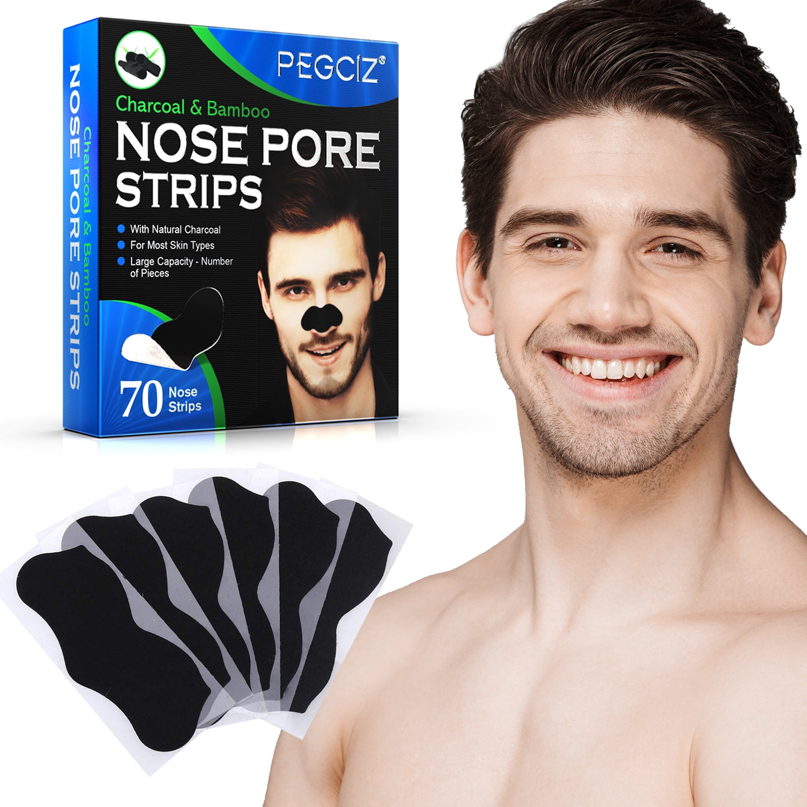 70pcs Nose Pore Strips-Deep Cleansing Nose Strips with Natural