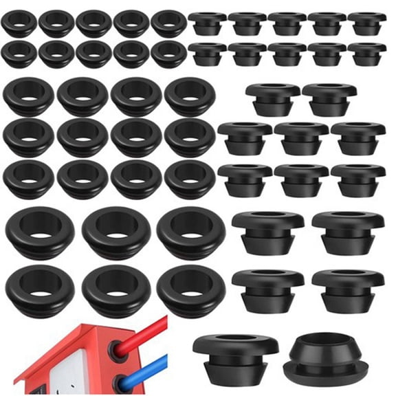 70pcs Rubber Grommet Assortment Wiring Cable Gasket Plug Cable Passage Grommet Electrical Conductor Grommet Set O Rings