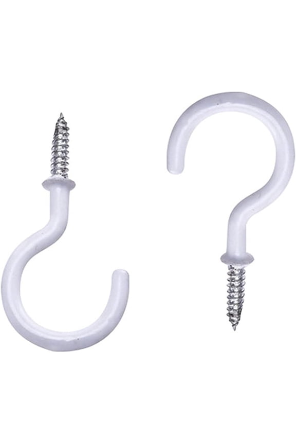 70pcs Screw-in Screw Hook Question Mark Hooks Keychain Sheep Eye Screw Ceiling Hooks Used to Put up Various Objects