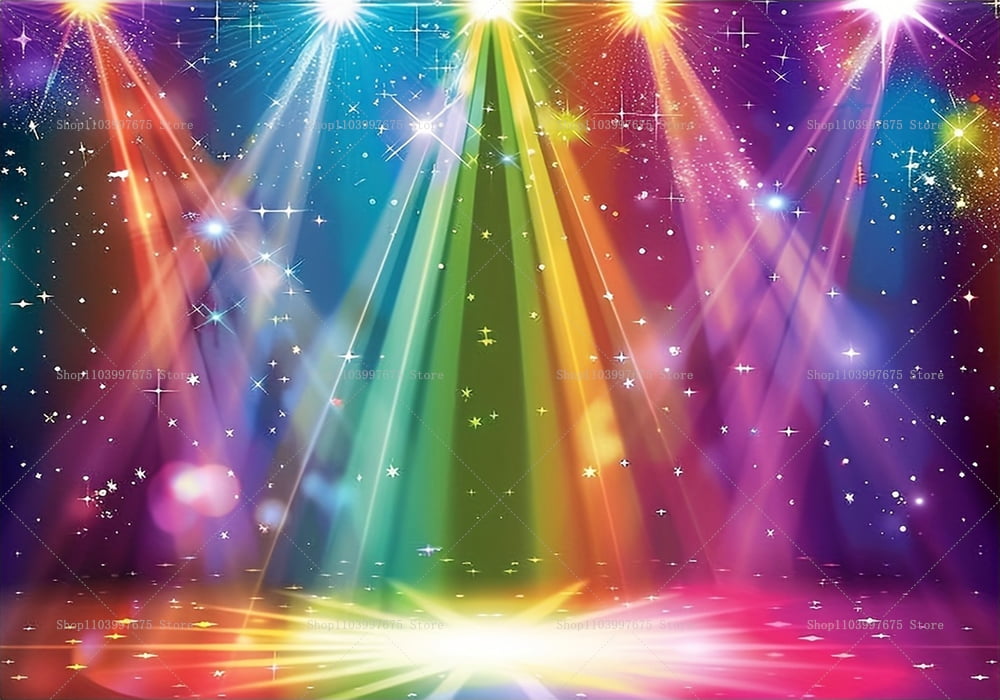 Renaiss 2.2 X 2.2 M Shiny Disco Backdrop Colourful Headlight Stage