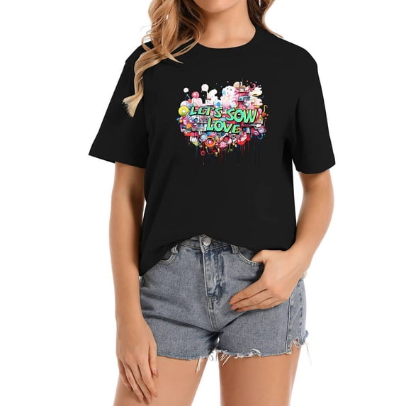 70s 80s 90s Style Tee with Cool Graphics for Girls