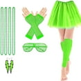 thumbnail image 1 of 70s 80s Fancy Dress Costumes Accessories Set ,6 in 1 Adult Fancy Tutu Skirt Set for Cosplay Party Theme Party, 1 of 6