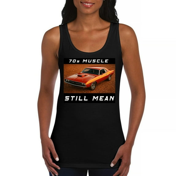 70s American Muscle Car Women's Tank Top Vintage Classic Retro V8 Beast