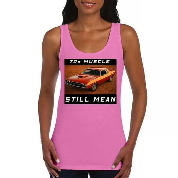 70s American Muscle Car Women's Tank Top Vintage Classic Retro V8 Beast