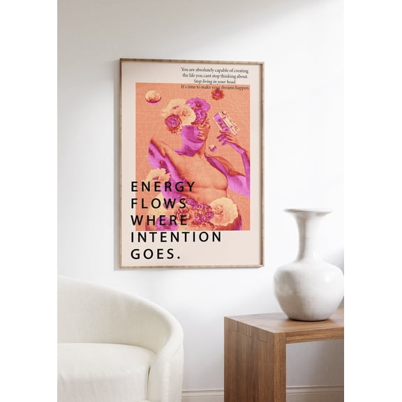 70s Aura Gradient Trippy Poster Unframed Paper Print