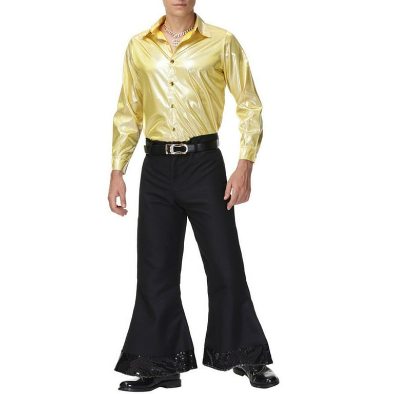 70s Disco Costume Cosplay Costumes Vintage Men Music Party Outfits Men s Size 2XL