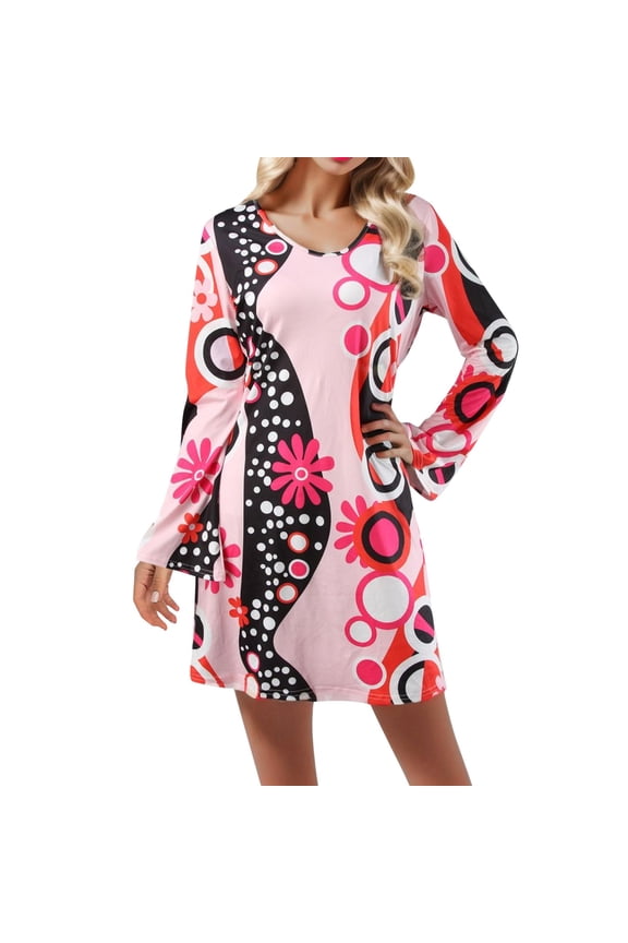 70s Disco Outfit Women Dress Casual Party Hippie Clothes Summer Leisure Female Streetwear