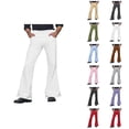 thumbnail image 1 of 70s Disco Pants for Men Casual Bell Bottom Flared Pants with Pockets Trousers 70s Disco Outfits, 1 of 1