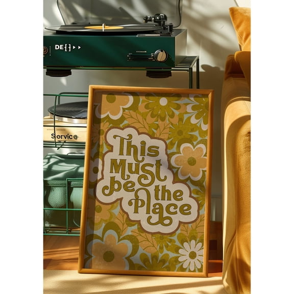 70s Floral Pattern Print, Unframed Paper Poster 8x10in
