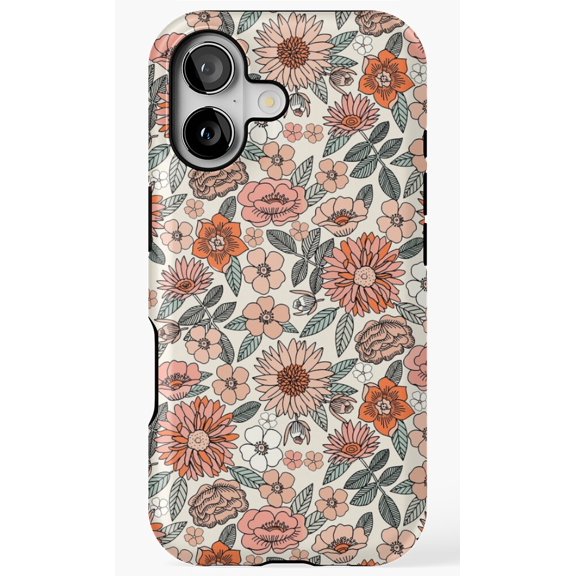 70s Flowers Retro Spring Boho Hippie Colorful Floral Print Phone Case for iPhone 17 16 15 14 13 12 11 Pro Max
