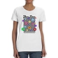 thumbnail image 1 of 70s Groovy Retro Flower Power Shaped T-Shirt Women -Image by Shutterstock, Female Small, 1 of 4