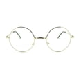 thumbnail image 1 of 70s Hippie Musician Circle Lens Iconic Groovy Wire Rim Fashion Glasses Silver, 1 of 4