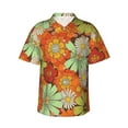 thumbnail image 1 of 70s Hippie Style Men'S 3d Print Casual Button Down Shirts, Novelty Hawaiian Short Sleeves 3xl, 1 of 7