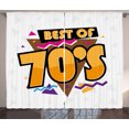 thumbnail image 1 of Ambesonne Party Curtains 2 Panel Set, 70s Style Retro, 108" x 108", Multicolor, 1 of 3