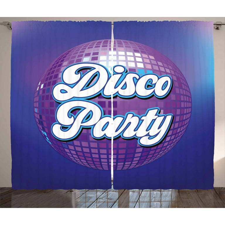 Disco Banner Polyester Fabric Backdrop For Party Decoration Gold Disco Ball  And