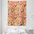 thumbnail image 1 of 70s Party Decorations Tapestry, Festive Hippie Childish Composition of Mushrooms Poppies Peace Fun, Wall Hanging for Bedroom Living Room Dorm Decor, 60W X 80L Inches, Multicolor, by Ambesonne, 1 of 2
