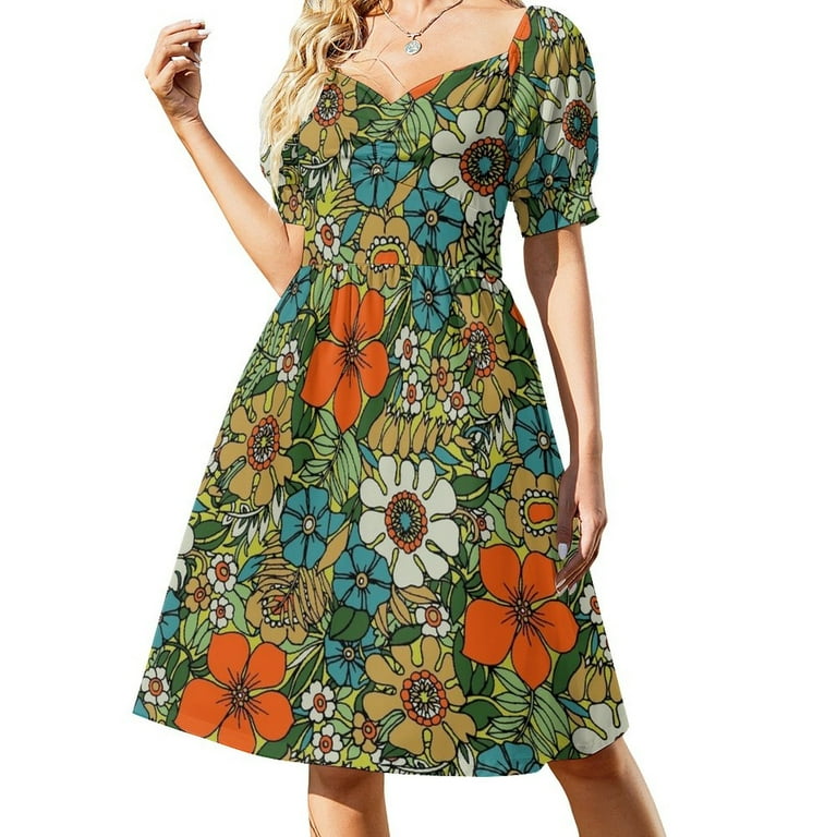 70s Plate Dress womens clothing african dresses for woman fairy dress -  Walmart.com