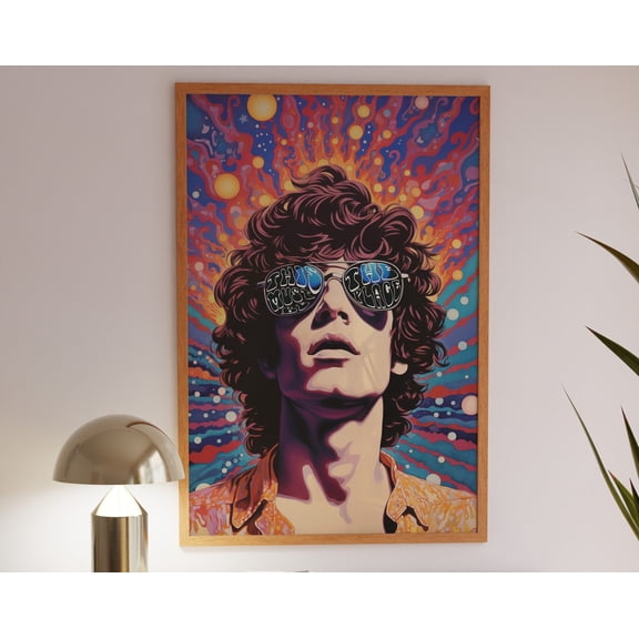 70s Psychedelic Art Print Gradient Hippie Poster Dorm Decor