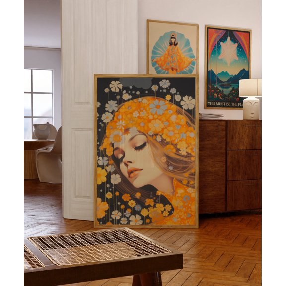 70s Psychedelic Art Print: Retro Home Decor, Dorm Decor UNFRAMED